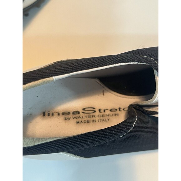 Walter Genuin Linea Stretch Golf Shoes Size 6 Black White  Zip Up Made In Italy - Picture 7 of 11
